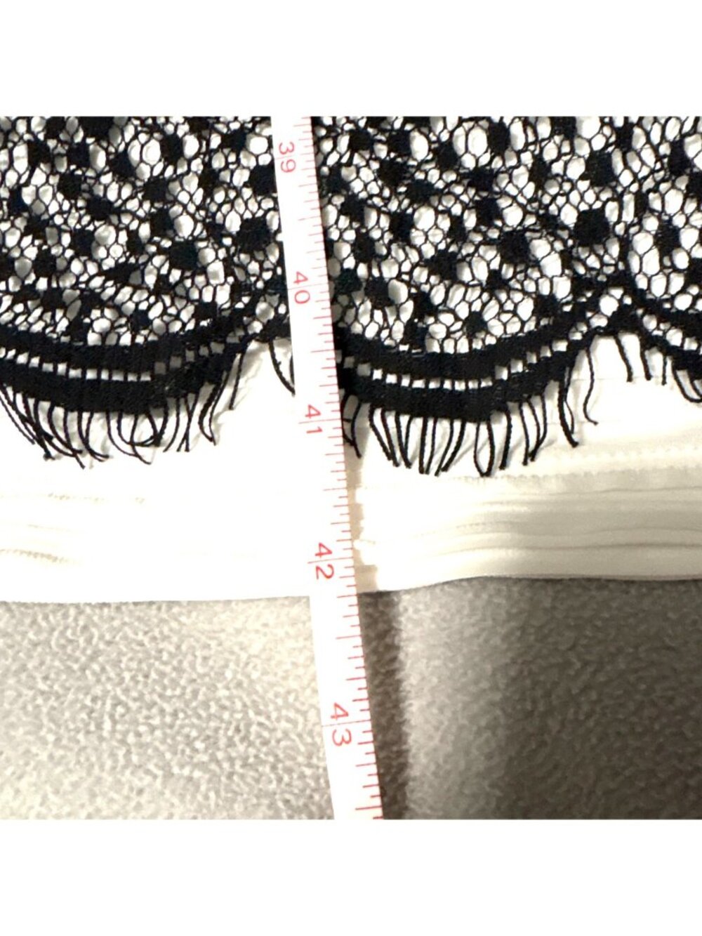 Black & White Lace Overlay Dress By Catherines 2X 22/24W Polyester/Spandex Blend - Picture 5 of 5